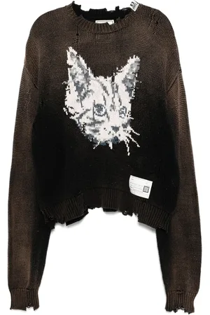 Maison Mihara Yasuhiro Cat-jacquard jumper