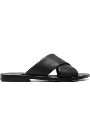 RIER Crossover-strap leather slides