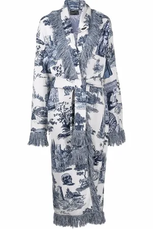 Philipp Plein Intarsia-knit fringed-edge cardigan
