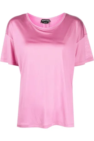 Tom Ford Logo-patch short-sleeved silk T-shirt