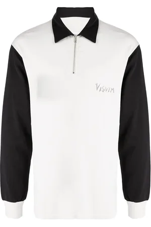 VISVIM Logo-print half-zip sweatshirt