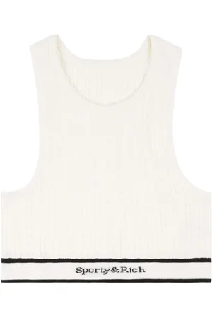 Sporty & Rich Cable-knit sports bra