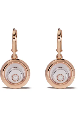 Chopard 18kt rose and white gold diamond Happy Spirit earrings