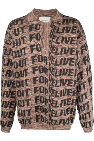 HENRIK VIBSKOV Signed mélange polo jumper