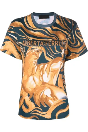 Alberta Ferretti Graphic logo-print cotton T-shirt