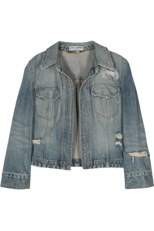 Dolce & Gabbana 2000s distressed denim jacket