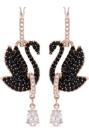Swarovski Swan drop earrings