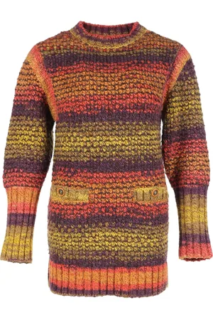 CHANEL 1986-1988 striped rib-trim jumper