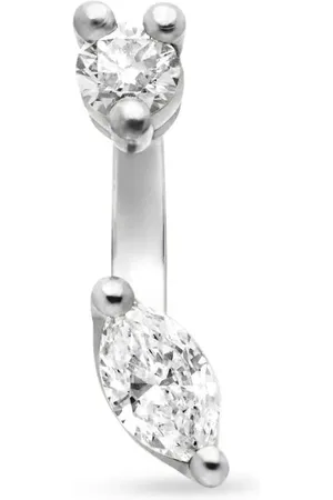 DELFINA DELETTREZ 18kt white gold Micro diamond stud earring