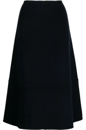 YVES SALOMON High-waisted knitted midi skirt