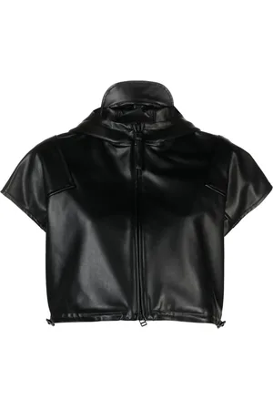 Issey Miyake Straight Seams hooded cropped jacket