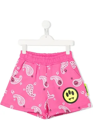 BARROW Paisley logo-print track shorts