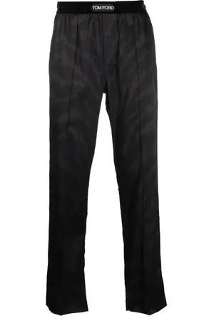 Tom Ford Patterned logo-waistband pyjama trousers