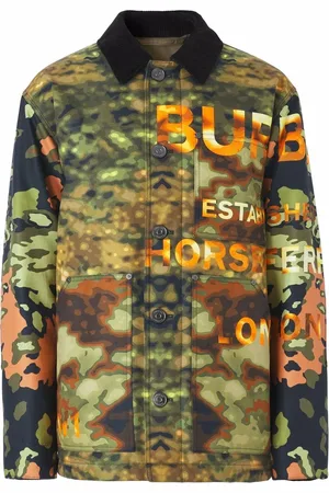 Burberry Camouflage logo-print jacket