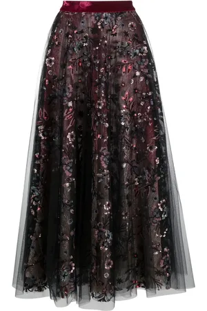 TALBOT RUNHOF Sequin-embellished midi skirt