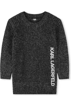 Karl Lagerfeld Logo-embroidery knitted dress