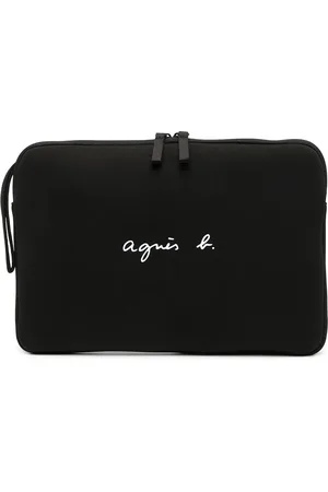 AGNÈS B. Logo-print laptop bag