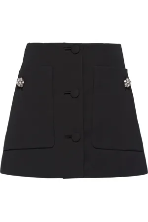 Prada Crystal-embellished wool skirt