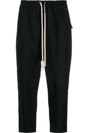 Rick Owens Side-stripe cropped trousers