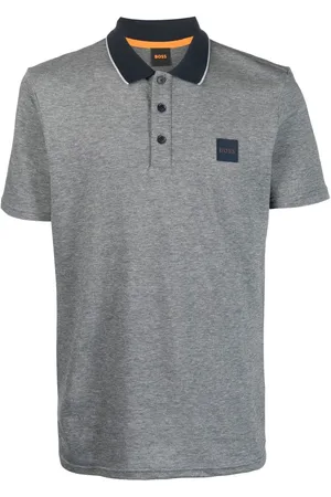 HUGO BOSS Chest logo-patch polo shirt