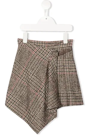 Brunello Cucinelli Plaid A-line skort