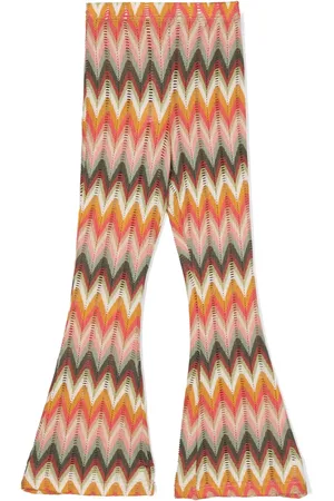 LA STUPENDERIA Zigzag flared trousers