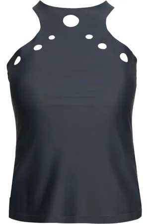 Jean Paul Gaultier Perforated round-neck tank top