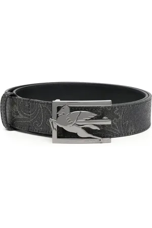 Etro Logo-buckle leather belt