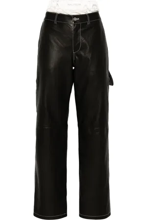 Halfboy Leather straight-leg trousers