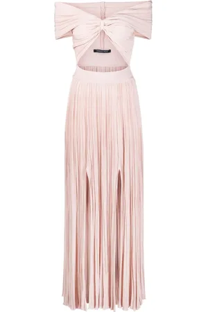 ANTONINO VALENTI Pliss??-effect knit cut-out dress
