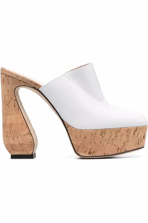 SI ROSSI Cork platform mules