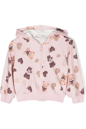 MONNALISA Graphic-print zip-up hoodie