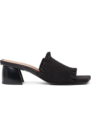 Ganni Shirred satin sandals
