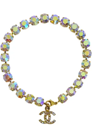 CHANEL 1995 CC rhinestone-embellished anklet