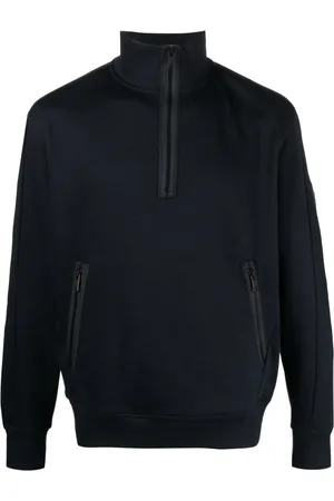 HUGO BOSS Logo-patch half-zip sweatshirt