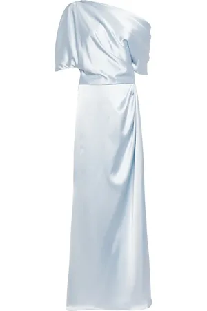 Amsale Off-shoulder satin gown