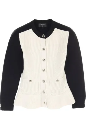 CHANEL 1986-1988 two-tone cardigan