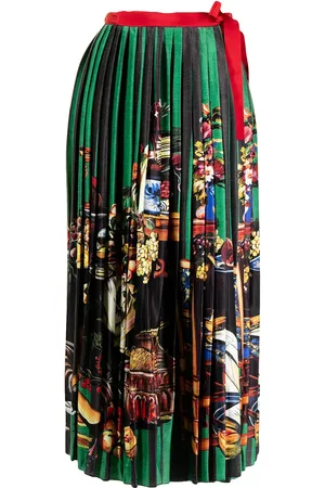 Stella Jean Pleated wrap skirt
