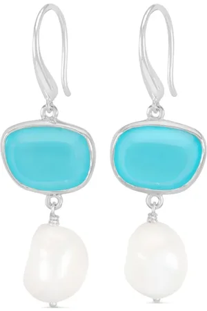Dower and Hall Pebble pearl drop earrings