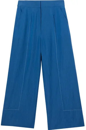 Burberry Topstitched wide-leg trousers