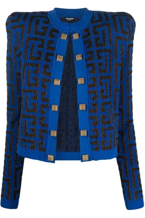 Balmain Monogram jacquard cropped jacket