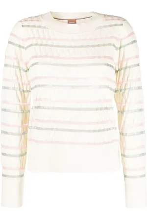 HUGO BOSS Double-striped knitted sweater