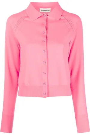Molly Goddard Pointelle-knit cropped cardigan