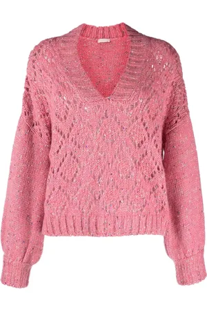 Liu Jo Open-knit V-neck jumper