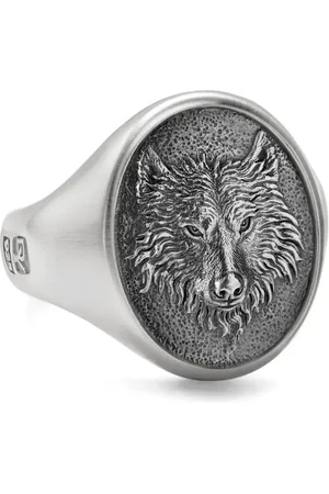 David Yurman Sterling Petrvs Wolf signet ring (21.5mm)