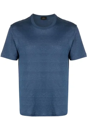 BRIONI Short-sleeved linen T-shirt