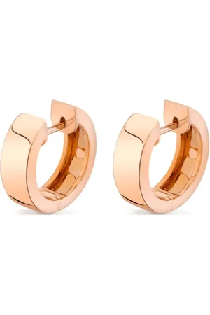 Anita 18K rose gold wide huggie earrings