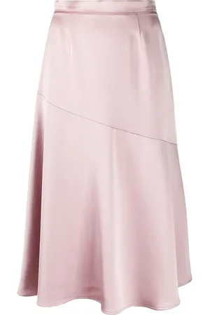 BLANCA High-waist satin skirt