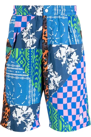 MARCELO BURLON Multi-panel knee-length shorts