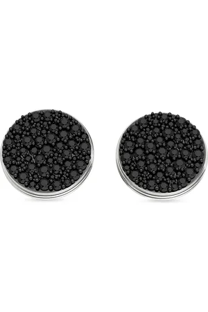 ALINKA 18kt white gold BLACK CAVIAR black diamond studs